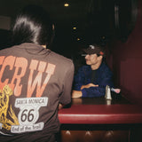 Route 66 Embroidered T-shirt (Brown)