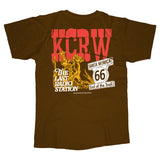 Route 66 Embroidered T-shirt (Brown)