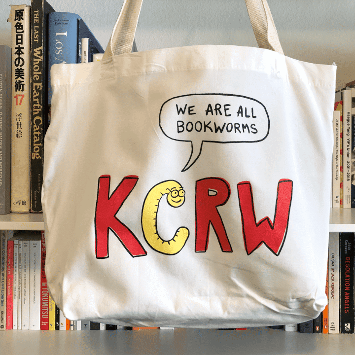 bookworm tote front kcrw spring 2020